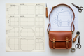 An exquisite leather document bag with an elegant pattern